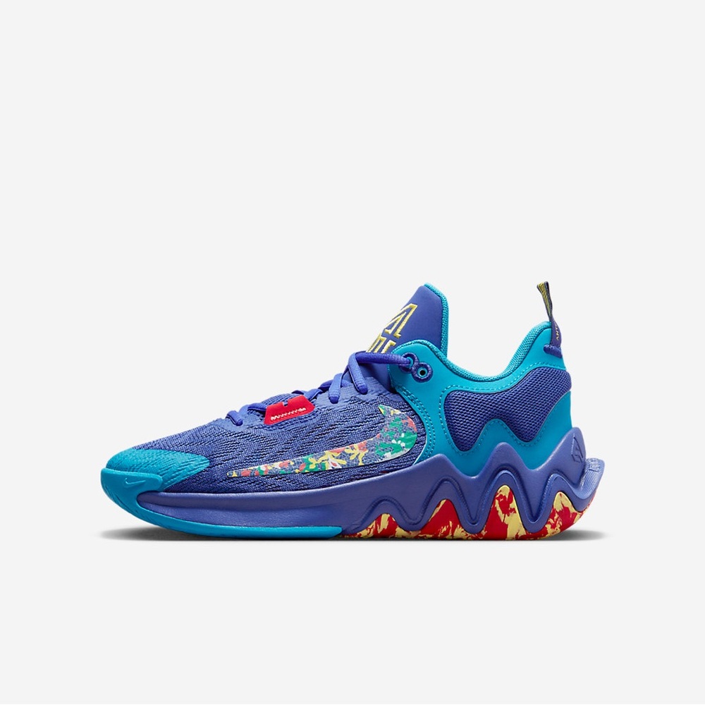 Men's Bold Blue Athletic Sneakers with Multicolor Accents